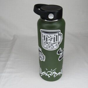 Hydro Flask Green 40oz Wide Mouth Mug Stickers PNW